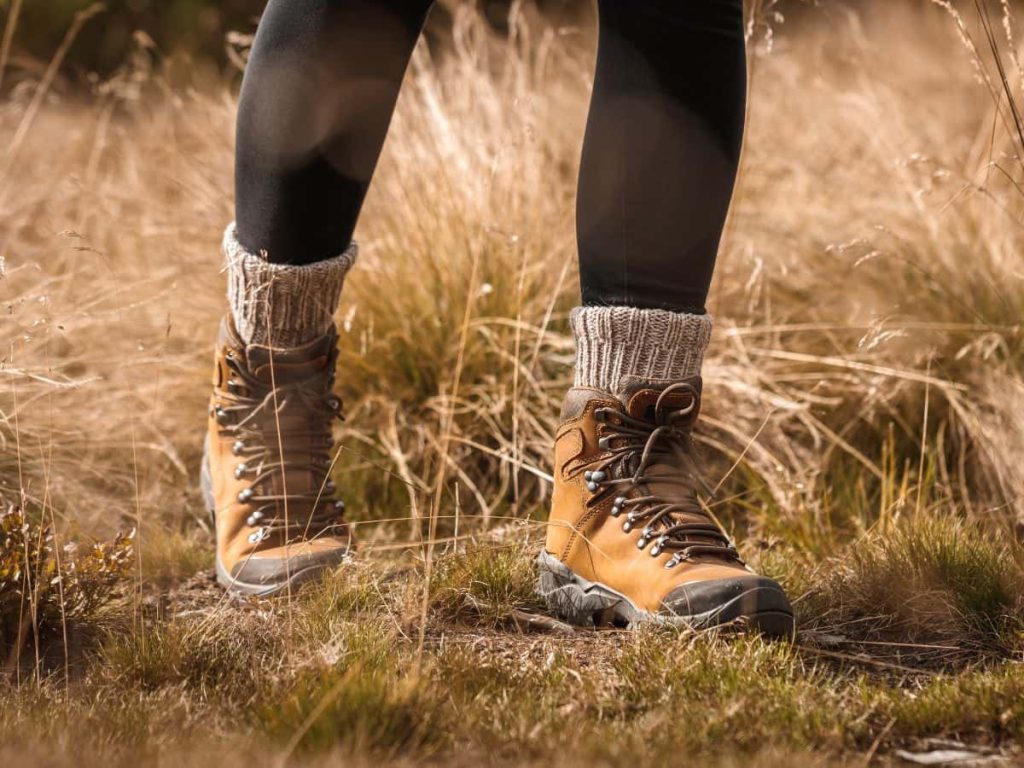 Sturdy hiking boots showing when hiking boots make more sense in a hiking boots vs trail runners comparison.